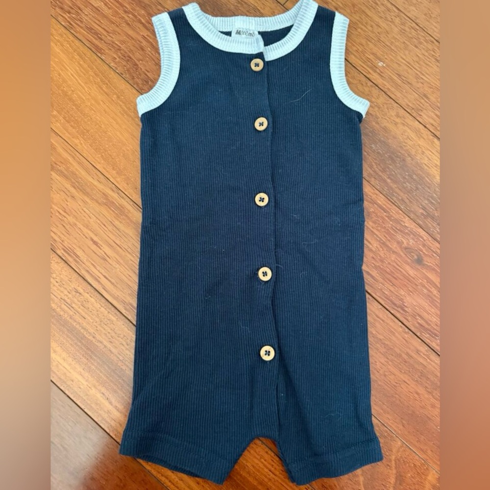 Navy Blue Kids One Piece Bodysuit